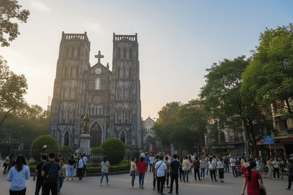St. Joseph&rsquo;s Cathedral is one of the first Western architectural works and the oldest Catholic church in Hanoi
